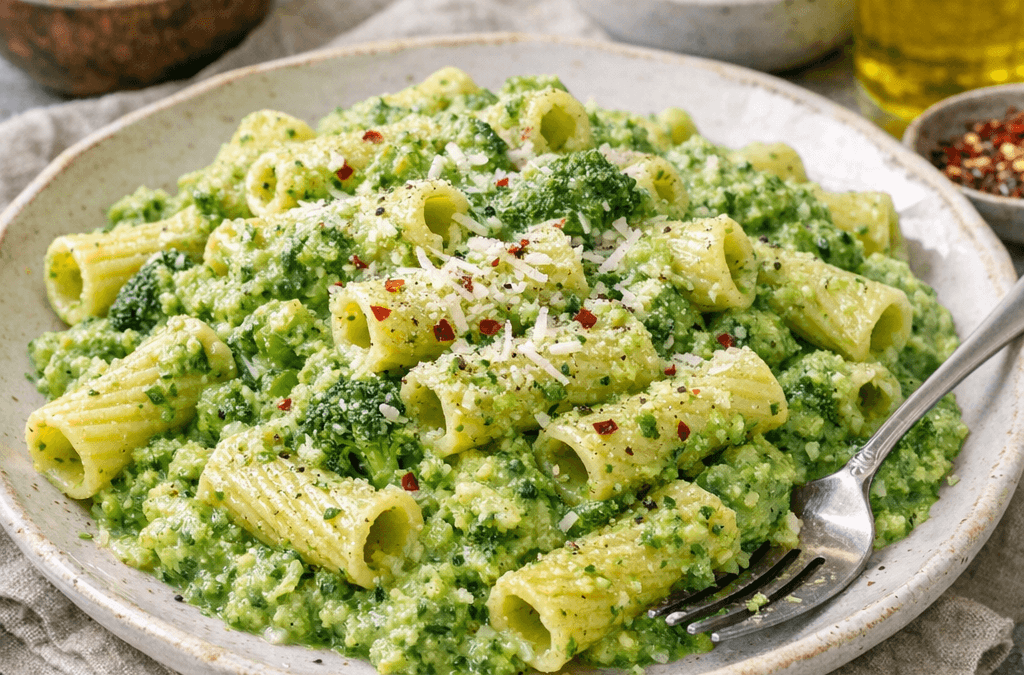 Sos brokułowy do makaronu – kremowy, zielony i niesamowicie zdrowy