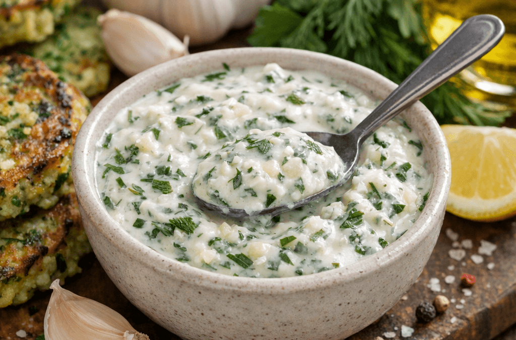 Sos do placków z cukinii – lekkie dipy, które podbiją smak Twoich placuszków