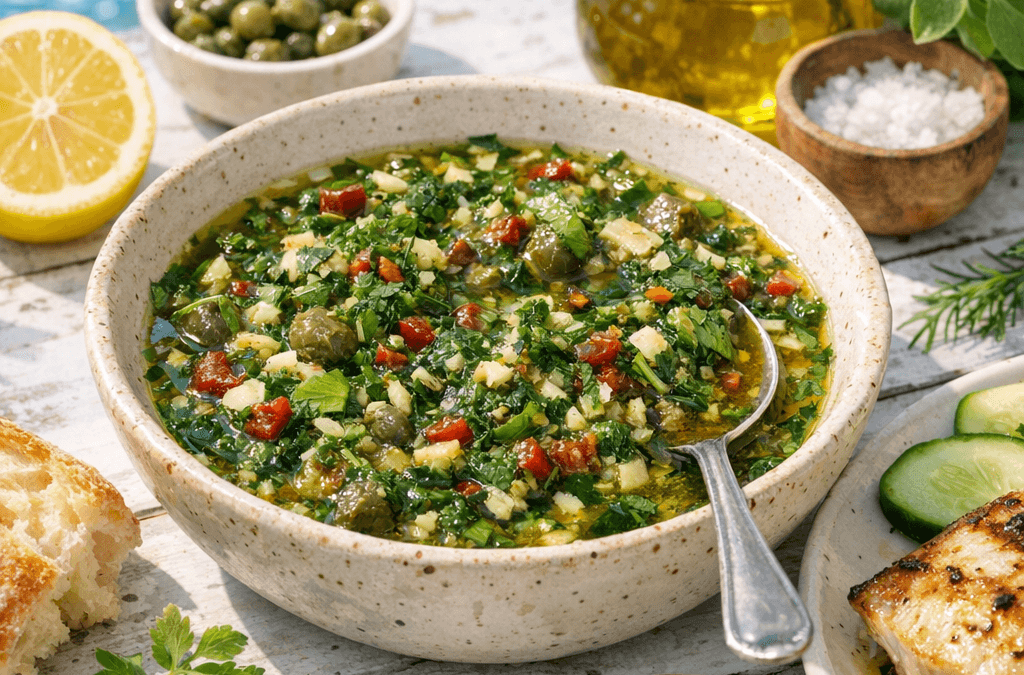 Sos grecki do ryb – warzywna kołderka, którą pokochasz nie tylko od święta