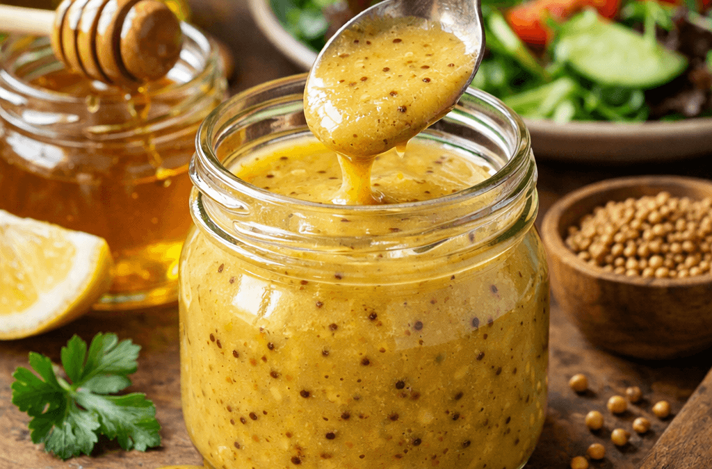Sos musztardowo miodowy do sałatek – sprawdzony przepis na dressing idealny